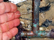 Lochfraß in Kupferleitung